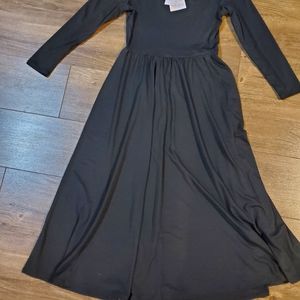 NWT- lularoe black long sleeve ryane dress